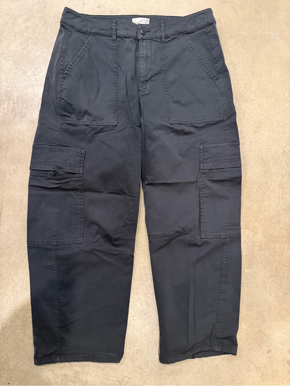 Dark Gray Cargo Pants with Patch Pockets